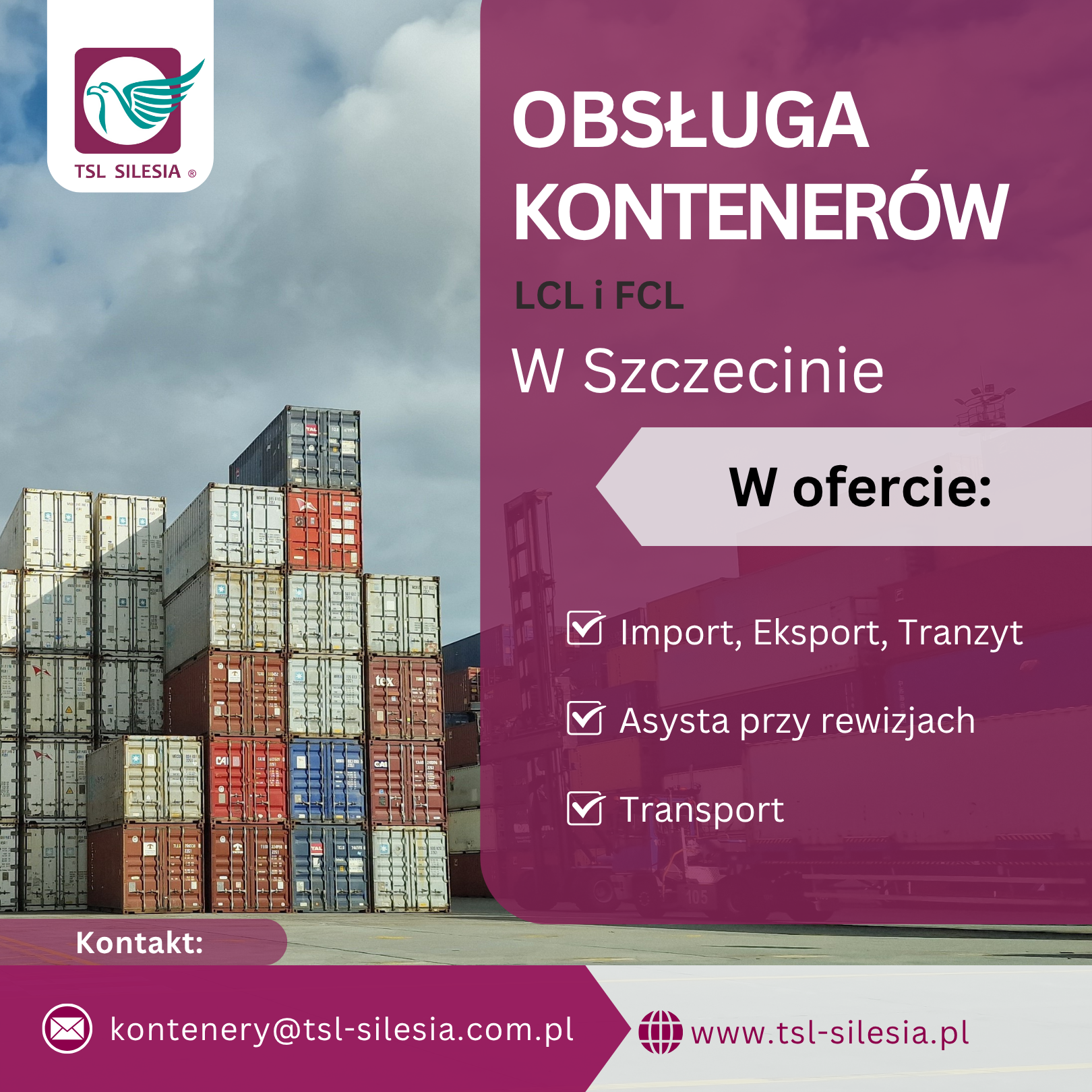 Obsługa kontenerów FCL i LCL w Szczecinie z pełnym wsparciem celnym