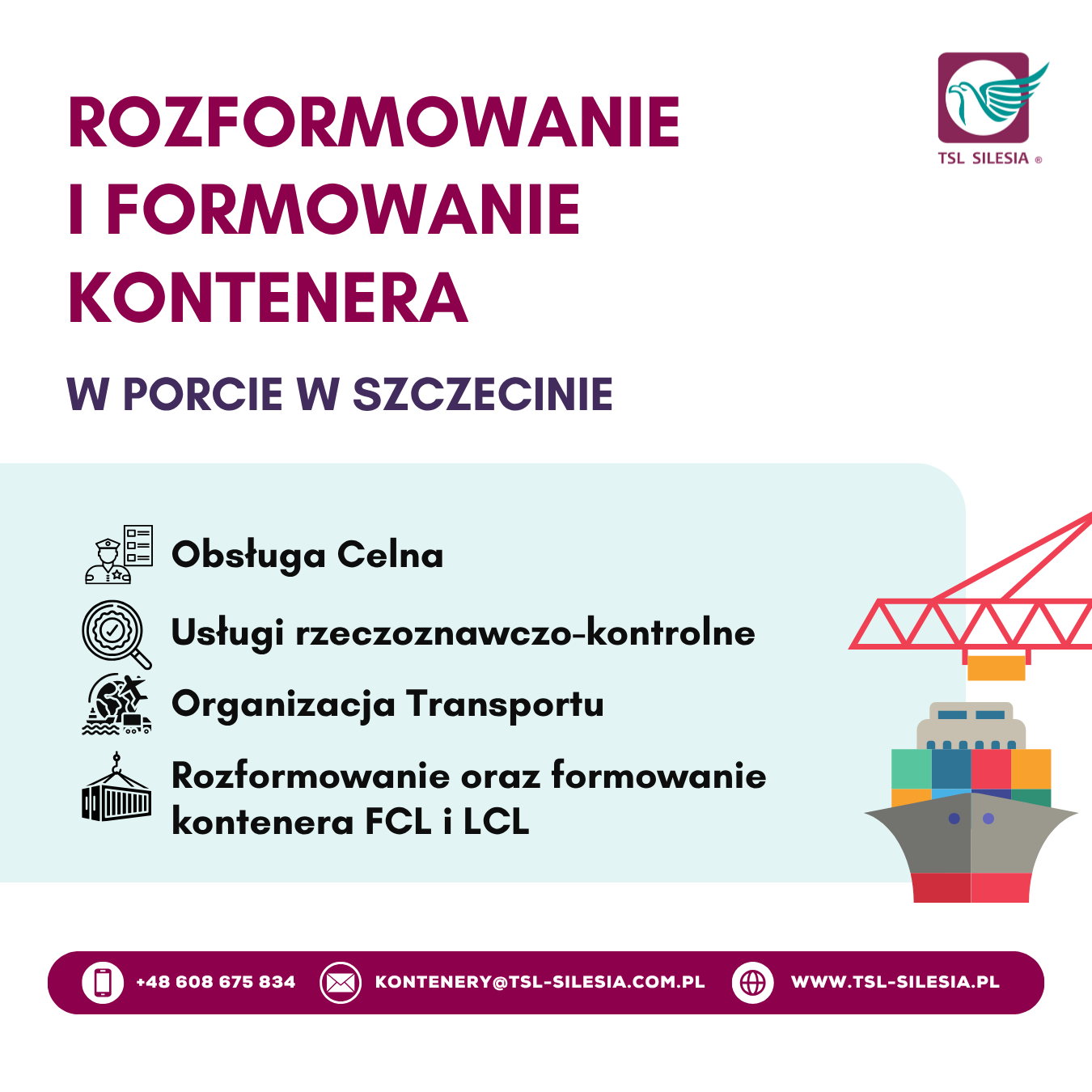 Kompleksowe usługi formowania i rozformowania kontenerów – Port Szczecin
